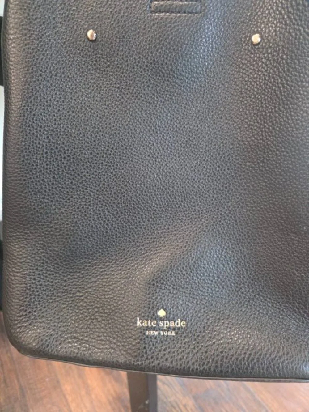 Kate Spade Marti Pebbled Leather Bucket Bag in Black